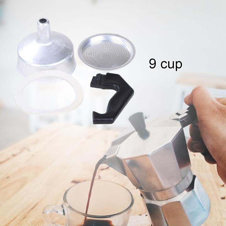Fityle Espresso Maker Funnel Filter Aluminum Filter Coffee Pot Replacement Funnel for Coffee Pot
