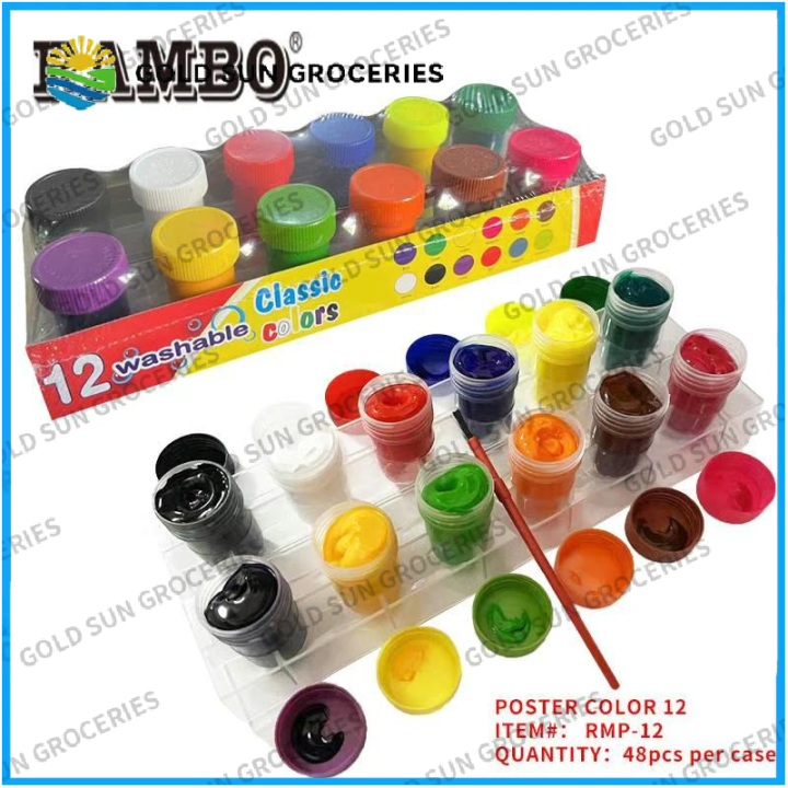 6/12 Colors Acrylic Paint Set Oil Watercolor Pigments DIY Poster Colours Painting Art Supplies