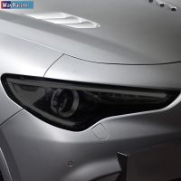 2 Pcs Car Headlight Protective Film Headlamp Transparent Black TPU Sticker For Alfa Romeo Giulia 952 Stelvio 949 Accessories