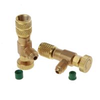 2pcs set Adding Fluorine Liquid Safety Valve R410 R22 Air Conditioning Refrigerant 14 Safety Adapter