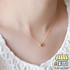 WEJA】Korean version of simple and versatile love necklace