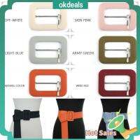 OKDEALS อุปกรณ์สำหรับผู้หญิง สีสัน DIY อุปกรณ์เย็บผ้า หัวเข็มขัด กระดุมข้อมือเอว หัวเข็มขัดปรับ ชุดตกแต่ง