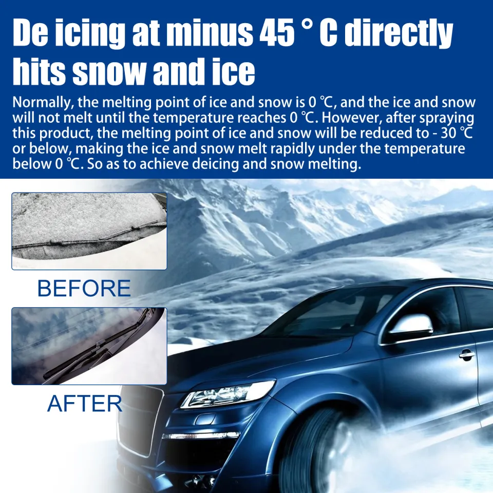 1pc 60ml Automobile Snow Melting Spray Seasonal Car Windshield