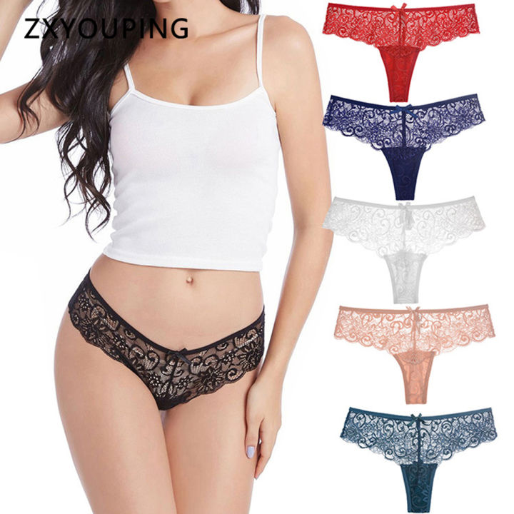 Sexy Cotton Low Rise Panties G Sring Hollow Lace Breathable Briefs