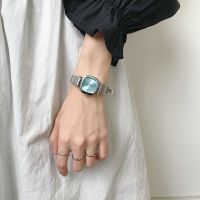 Chain watch female ins college style middle school students Korean version simple temperament girl trend retro square small dial