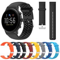 22mm Silicone Strap For Fossil gen 6 44mm Gen6 / gen 5 5e / Gen5 LTE 45mm Band Watchband Replace Bracelet Sport Wrist Accessorie