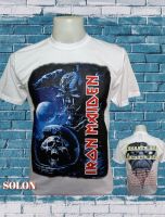 เสื้อวง IRON MAIDEN วงร็อค ไม่มีตะเข็บข้าง คอฟิต ป้ายUS เสื้อวินเทด เสื้อทัวร์ วงร็อคต่างประเทศ