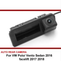 รถ Trunk Handle กล้องสำหรับ VW Polovw Vento Sedan 2016 Facelift 2017 2018ด้านหลังย้อนกลับที่จอดรถกล้องกันน้ำ