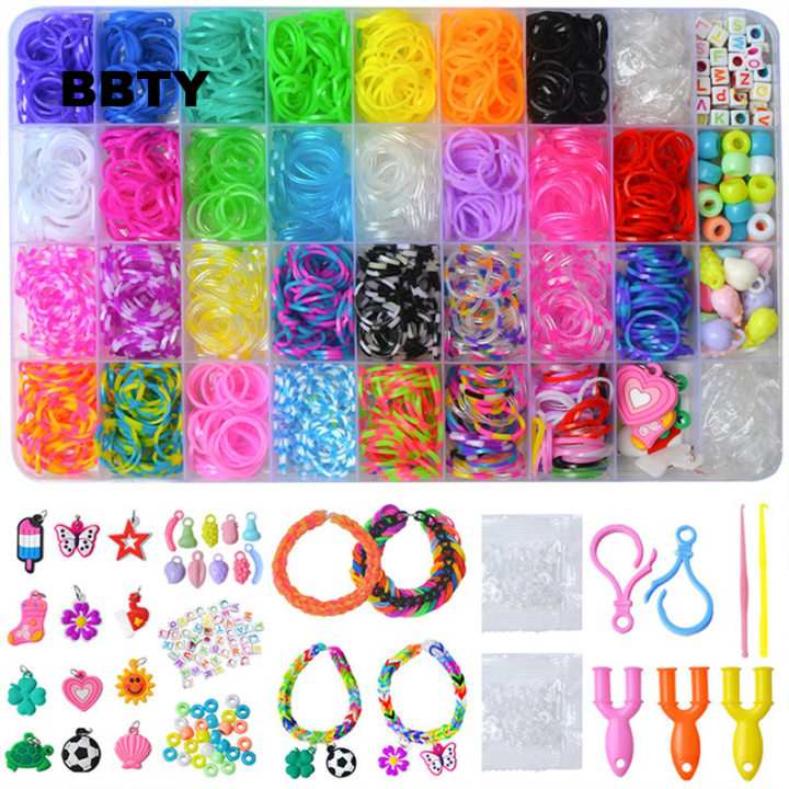 Loom Rubber Bands,Loom Bracelet Making Kit,Colored Rubber Bands Kit, Loom  Set for DIY Toys,Looming Bands Kits with a Gift Case,23 Colors Birthday  Gift for Girl Craft Kits, Kids Gift Kits