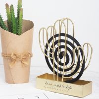 Nordic Style Summer Mosquito Repellent Incense Holder Iron Simple Mosquito Coil Hanger Rack Office Desktop Ornament Home Decor