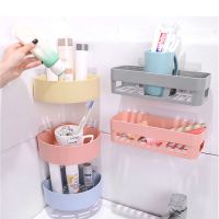 Multifunction Shelf Sponge Drain Rack Bathroom Storage Suction Holder Kitchen Organizer Sink Kitchen Accessories Bath Baskets