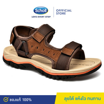Scholl Mens Beach Sandals Fashion Plus Size：EU38-EU47 รองเท้าสกอลล์-ไบโอ เลสเตอร์ Lester รองเท้ารัดส้นผู้ชาย รองเท้าสุขภาพ Genuine Leather รองรับอุ้งเท้า สำหรับภาวะเท้าแบน