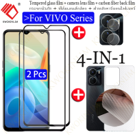 (4 in 1)For Vivo Y16 Y35/Vivo Y02S Y01 Y21 Y21T Y73 Y33S Y33T ฟิล์มกระจก ฟิล์มกันรอยโทรศัพท์ ฟิล์ม ฟิล์มกล้อง ฟิมล์กล้อง ฟิล์มติดกล้อง ฟิล์มหลัง ฟิมหลัง