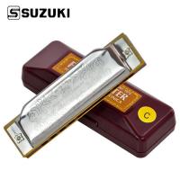 SUZUKI Folkmaster 1072 Harmonicaมาตรฐานเริ่มต้นบลูส์คู่Gaita 10หลุมA B C D E F G Ab Bb Db Eb F # เครื่องดนตรี