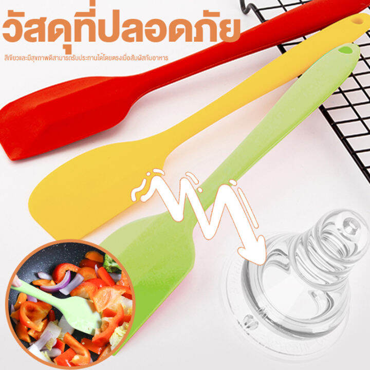 diy-การอบ-ไม้พายซิลิโคน-ไม้พายเบเกอรี่-ไม้พายผสมอาหาร-อุปกรณ์ทำขนม-มีหลายสีให้เลือก