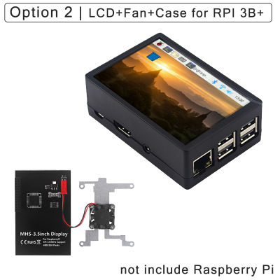 Raspberry Pi 4 Model B 3.5 inch Touch Screen 50FPS 480x320 LCD with Cooling Fan ABS Case Heat Sinks for Raspberry Pi 4