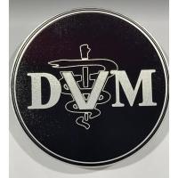 （Kvs auto parts） IdYourCar! DVM-สัตวแพทย์-ตรารถทำด้วยเหล็กสำหรับรถจักรยานยนต์กระจกรถด้านหลังรถยนต์สัญลักษณ์ร่างกาย Wi