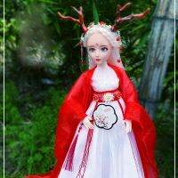 (Popular toys) 1/6 BJD จีนโบราณตุ๊กตานางฟ้าชุด H Anfu เขากวางสีฟ้า Eyeballs บอลปล้อง DIY ขึ้นของเล่นสำหรับสาวของขวัญ