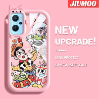 เคส JIUMOO สำหรับ Realme 9i OPPO A76 A96 A36เคส K10การ์ตูนทอยสตอรี่กล้องมอนสเตอร์ตัวน้อยสีสันสดใสนิ่มสำหรับเลนส์เคสมือถือกันกระแทกแบบใสฝาครอบป้องกันซิลิโคนแบบเรียบง่ายเคสความคิดสร้างสรรค์โปร่งใส