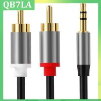 QB7LA Audio Cable 3.5Mm 3Pole Jack Male To 2Rca Male Double Lotus Cable Computer Audio Phone Plug Audio Adapter