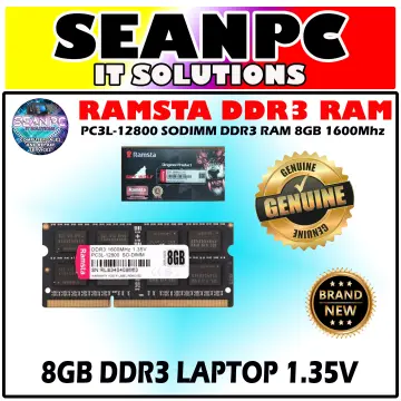 Crucial 8GB Single DDR3L 1600 SODIMM CL11 1.35V Laptop Memory Ram – JG  Superstore