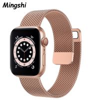 Straps For Apple Watch Series 8 7 6 Band SE 44/40mm for iWatch 5 4 Milanese Strap for Applewatch 45mm Ultra49mm Stainless Steel Straps