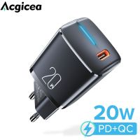 [ใหม่2023] Acgicea Mini PD Charger 20W USB C ที่ชาร์จสำหรับไอโฟน13 12ที่ชาร์จไฟรวดเร็ว USB USB เครื่องชาร์จสำหรับซัมซุง S10 Xiaomi โทรศัพท์มือถือ Charger