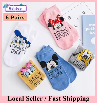 5 Pairs Disney Women Socks, Womens Socks Cartoon Mouse