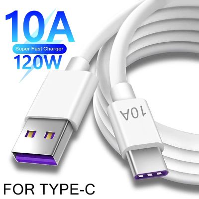 10A 120W Type C Type-C Samsung สายชาร์จสำหรับเร็ว USB C สายข้อมูลโทรศัพท์มือถือเร็วสายข้อมูลเร็วสุด