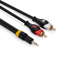 【✆New✆】 fka5 สายออดิโอ Hi-Fi หนึ่งสองขนาด3.5มม. 2ชิ้น Rca ตัวผู้ถึง3.5มม. ตัวแยกสายเคเบิลสำหรับโทรศัพท์มือถือคอมพิวเตอร์ทีวี Dvd หูฟังวิทยุ