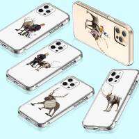 เคสโทรศัพท์ หรับ iPhone 13 14 G9 Moto 12 G8 Play Mini SE Power Max Plus Pro อ่อนนุ่ม โปร่งใส ปก T-126 Frozen Sven