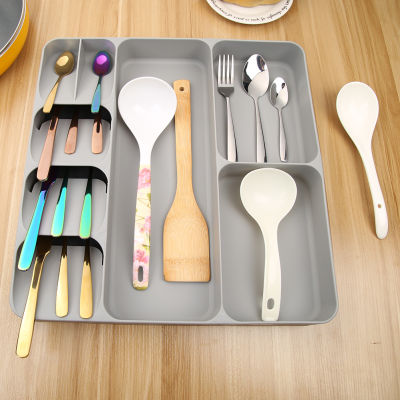 Kitchen Drawer Organizer Tray Spoon Cutlery Separation Finishing Storage Box Cutlery Kitchen Storage Organization Accessories