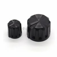 10 Piece 26 * 19mm 15.5 * 16mm black plastic knob flower shaft inner hole 6mm potentiometer switch adjustment knob Guitar Bass Accessories