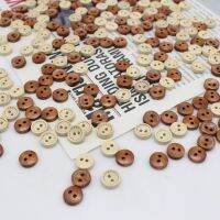 100 or 200pcs mixed mini buttons for craft scrapbooking wood small buttons 10mm diy crafts materials Haberdashery