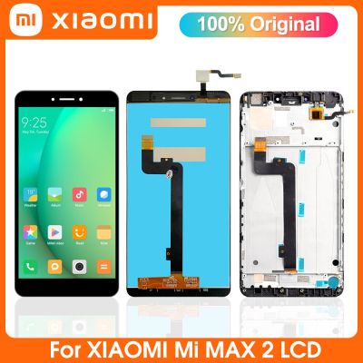 หน้าจอของแท้6.44 "เหมาะสำหรับ MDE40จอแสดงผล LCD ของ Xiaomi Mi MAX 2เครื่องอ่านพิกัดหน้าจอสัมผัส MDI40แทนการประกอบสำหรับ MAX2 Mim