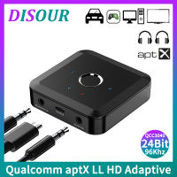 DISOUR Original QCC3040 2 IN 1 Bluetooth 5.2เครื่องรับส่งสัญญาณเสียง24Bit 96Khz 3.5มม. AUX RCA AptX Adaptive LL HD Latency ต่ำ Multi-Point Wireless Adapter Qualcomm สำหรับ T V PC รถชุดแล็ปท็อปJH