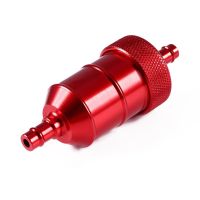 High Quality Universal 6MM 1/4 quot; Petrol Gas Fuel Filter Cleaner For Motorcycle Pit Dirt Bike ATV Red Color Motorcycle Accessories