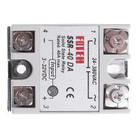 โมดูลโซลิดสเตทรีเลย์ DC 3-32V ไปยัง AC 24-380VAC SSR-40DA เฟสเดียว40A