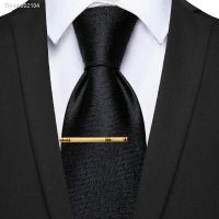 Luxury Silk Solid Black Necktie for Man Accessories Fashion Mens Tie suit for Wedding Party Business Free Shipping Holiday Gift