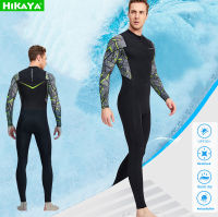 HIKAYA Mens Scuba Diving suit, men rash guard suit, ชุดว่ายน้ำแขนยาว UPF 50+, ชุดว่ายน้ำเต็มตัวแบบแห้งเร็วสำหรับผู้ชาย, ว่ายน้ำ ดำน้ำตื้น ดำน้ำลึก ท่องเว็ทสูท