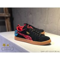 Puma Suede Classic x Santa Cruz รองเท้าผ้าใบ สีดำแดง ขนาด 36-44