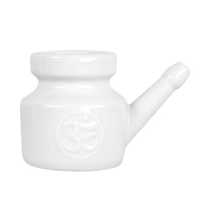 350Ml Ceramic Neti Pot Nose Cleaning Pot Durable Leakproof Spout Pot for Nasal Rinsing Nose Washing Men Women