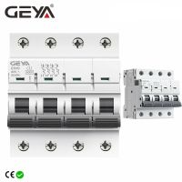 GEYA GYM9 4Pole 6KA Breaking Capacity MCB Din Rail Mini Circuit Breaker 6A-63A AC Type Factory Direct Manufacturer