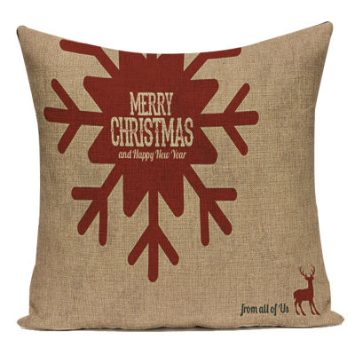 Decorative Throw Pillows Case Santa Claus Merry Christmas Trees Gift Polyester Pillow Cover Cushion Cover for Sofa Bedroom