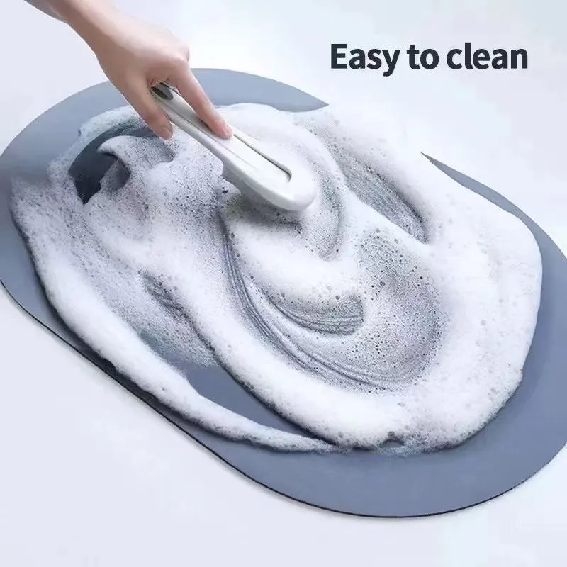 2in1 Set Shower/Kitchen/Bedroom Floor Mat Waterproof Quick Drying