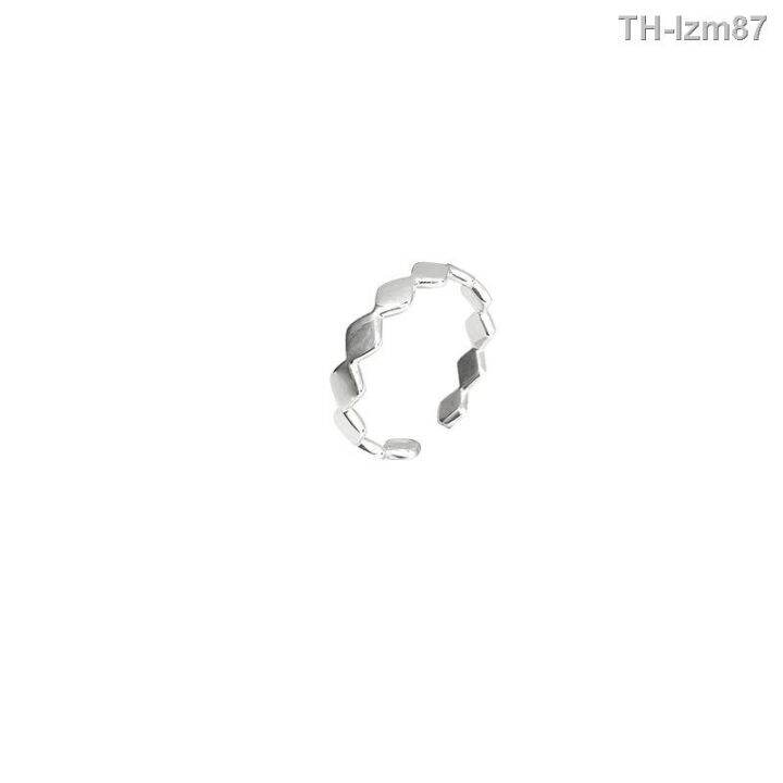 เครื่องประดับ-ins-tide-south-korea-the-new-geometry-adjustable-ring-opening-female-light-luxury-niche-suit-index-finger-ring-ring