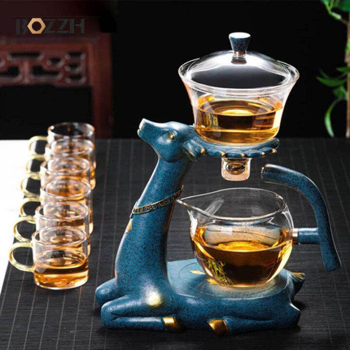 full-automatic-creative-deer-glass-teapot-heat-resistant-infuser-tea-turkish-drip-pot-220v-heating-base-for-tea-coffee-make