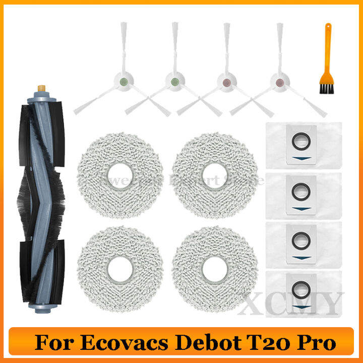 ชิ้นส่วนเครื่องดูดฝุ่นหุ่นยนต์-ecovacs-debot-t20-pro-roller-หลักแปรงด้านข้างถุงเก็บฝุ่นหัวซับอะไหล่อุปกรณ์ทดแทน