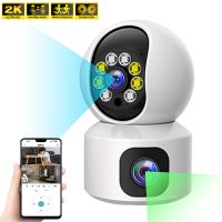 New Dual LENs 2K 4MP WiFi IP Camera CCTV 360° PTZ Smart Home Security Protection Video Monitor Baby Nanny Pet Surveillance Cam