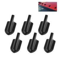 UV-protected weatherproof 6pcs Black Car Style PP Roof Shark Fins Spoiler Wing Kit Vortex Generator